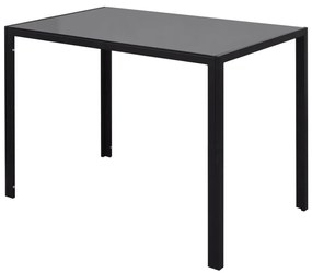 Conjunto mesa de jantar 5 pcs preto e branco