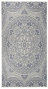 vidaXL Tapete de tecido plano para exterior 80x150 cm padrão azul