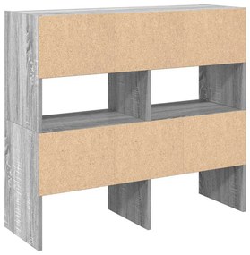 Sapateiras 2 pcs empilháveis 89,5x30x40 cm cinzento sonoma
