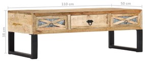 Mesa de centro 110x50x38 cm madeira de mangueira maciça