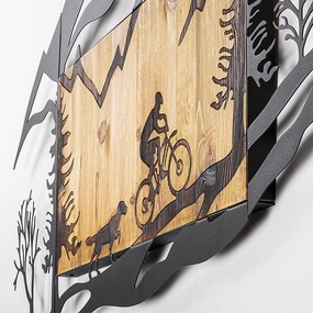 Acessório Decorativo de Parede Bicycle Riding in Nature 1 – Nogueira e