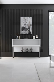Cômoda Luxe – Prata e Branco – 120 x 80 x 30 cm
