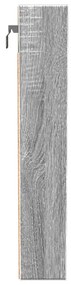 Armário vitrine 100x8,5x50 cm derivados de madeira cinza sonoma