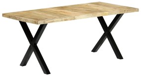 Mesa de jantar 180x90x76 cm madeira de mangueira maciça