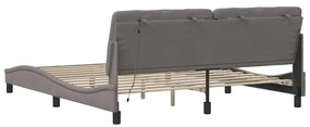 Estrutura de cama com LED sem colchão 180x200 cm tecido