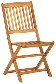 3 pcs conjunto jantar dobrável p/ jardim madeira acácia maciça