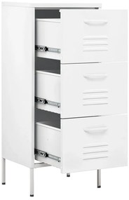 Armário de arrumação aço 42,5x35x101,5 cm branco