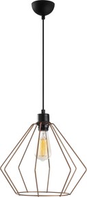 Candeeiro de Teto Maden – Cobre e Preto – 33 cm