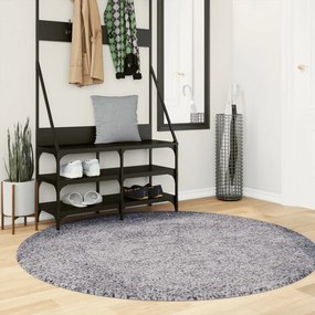 Tapete shaggy de pelo alto PAMPLONA Ø 160 cm azul