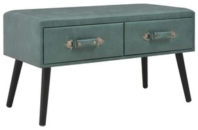 Banco com gavetas 80 cm couro artificial verde mar