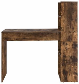 Secretária com Armazenamento Castanho Fumado 113x54x120 cm Madeira Eng