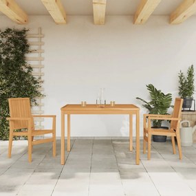 vidaXL 3 pcs conjunto de jantar para jardim madeira de teca maciça