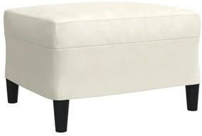 4 pcs conjunto de sofás com almofadões veludo cor creme