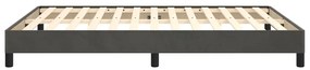 Estrutura de cama sem colchão 140x190 cm veludo cinzento-escuro