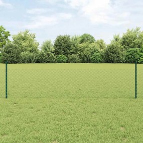 Postes vidaXL 11 pcs U-Channel Verde 60 cm Aço