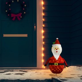 328497 vidaXL Pai Natal decorativo com luz LED tecido de luxo 60 cm