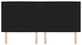Cabeceira LED Design Lines Preta 100 cm Tecido