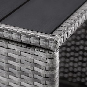 Mesa de apoio Jardim Polyrattan Vedis 45x45x40cm Cinzento
