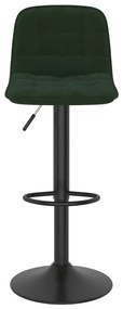 Bancos de bar 2 pcs veludo verde-escuro