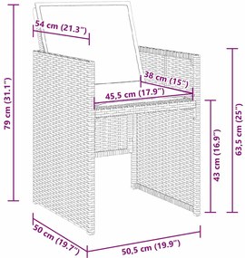 Conjunto de Jantar de Jardim de 5 Peças com Almofadas Preto Rattan Pol