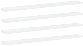 vidaXL Prateleiras para estante 4 pcs 80x10x1,5cm contraplacado branco