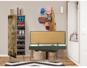 Conjunto de Mobiliário de Entrada Filinta – Sonomo Green – Sapateira: