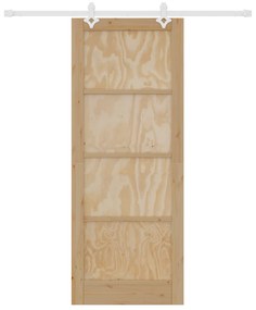 Porta Deslizante vidaXL com Conjunto de Ferragens 83x211 cm Madeira Ma