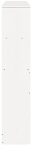 Cabeceira com arrumação 150 cm madeira de pinho maciça branco