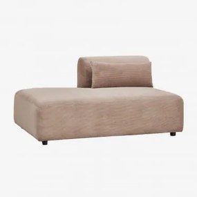 Módulo Divã Esquerdo Para Sofá Modular Fogler Bombazina Castanho Camel - Sklum