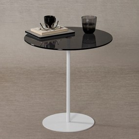 Mesa Lateral Chill-Out – Branco e Cinzento Escuro – 50cmx50cmx50cm