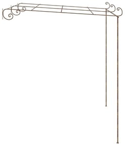 Pérgola de jardim 3x3x2,5 m ferro castanho antigo