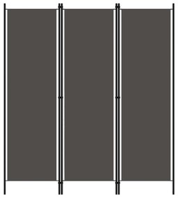 vidaXL Divisória de quarto com 3 painéis 150x180 cm antracite