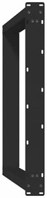 Pés de mesa de jantar em forma de U, 2 peças, preto, 80x (72-73) cm, a