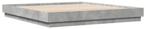 Estrutura de cama 200x200 cm derivados de madeira cinza cimento
