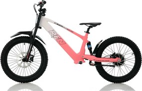 Bicicleta elétrica infantil sem pedais 750W 20" 36V 7.5Ah RXF EVO-RACING Rosa/Branco