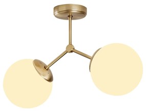 Candeeiro de Teto Damar – Amarelo e Branco – 44 x 15 cm