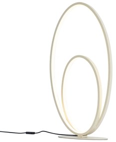 Candeeiro de mesa de design bege com LED regulável em 3 níveis - Boomerang Design