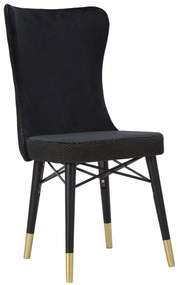 CONJUNTO DE CADEIRA MIMOZA PRETA 2PCS CM 40X65X99