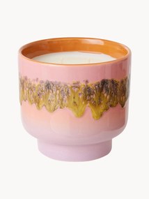 Vela perfumada artesanal com dois pavios 70's (rosa e baunilha)