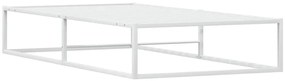 Estrutura de cama sem colchão branco 90x200 cm metal