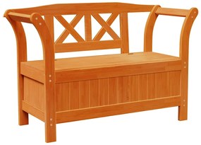 Banco de Armazenamento Para Jardim Acácia 119x76x44 cm Madeira Sólida
