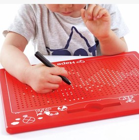 Grande tablete magnética Hape vermelho