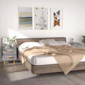 vidaXL Mesas de cabeceira 2 pcs 40x35x47,5 cm sonoma cinzento