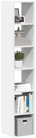 Estantes 2 pcs empilháveis 30x30x80 cm derivados madeira branco