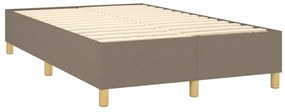 Cama com molas/colchão 120x200 cm tecido castanho-acinzentado