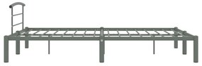 Estrutura de cama 160x200 cm metal cinzento