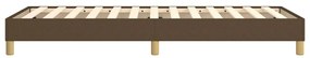 Estrutura de cama sem colchão 80x200 cm tecido castanho-escuro
