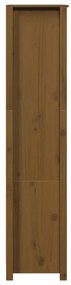 Aparador alto 80x35x154 cm madeira de pinho maciça castanho-mel