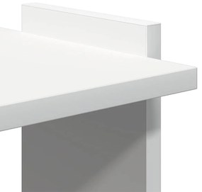 Estante 3-Tier Branco 60x30x120 cm Madeira Engenheirada