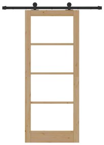 Porta Deslizante vidaXL com Conjunto de Ferragens "ORKDAL" 83x202 cm